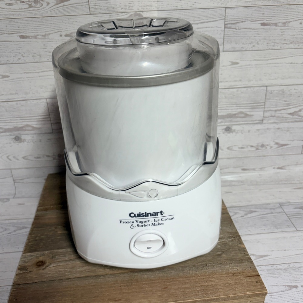 Cuisinart ICE-20 White Automatic Frozen Yogurt Ice Cream and Sorbet Maker 1.5 Qt - Picture 9 of 9